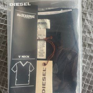 Diesel v neck black t shirt size M